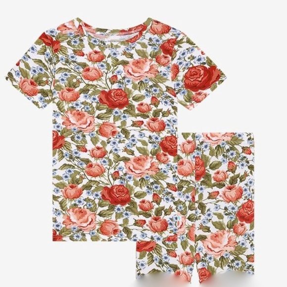 Posh Peanut Alma Floral Bamboo Short Sleeve Pajama Set - Picture 1 of 4